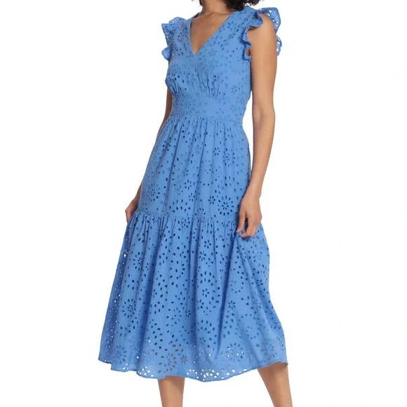 Maggie London Faye eyelet midi dress